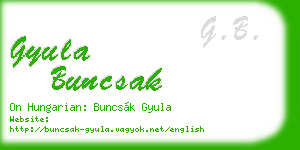 gyula buncsak business card